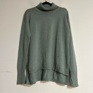 Peruvian Connection 100% Royal Alpaca Turtleneck Sweater Blue Size Medium